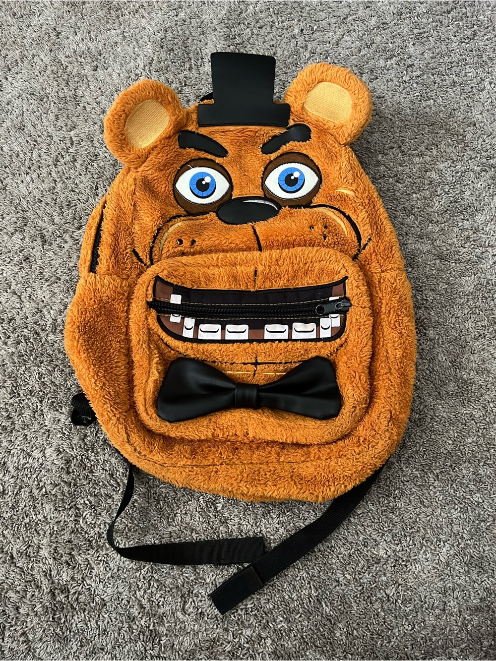Freddy FazBear Backpack Five Nights at Freddy's Fuzzy Furry Brown FNAF